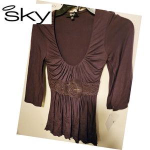 Sky Top with Suede Belt. Sz XS. New. DEAL!!